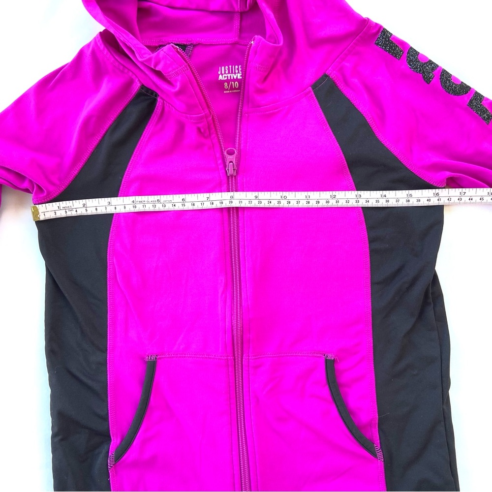 Justice Active Equestrian Hooded Jacket and Long Sleeve Tee, Girls Size 8/10 - Picture 8 of 15